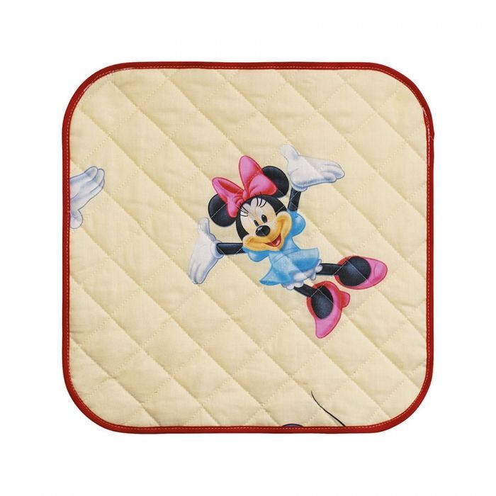 Tovaglietta Americana piccola trapuntata, "Topolino e Minnie" beige